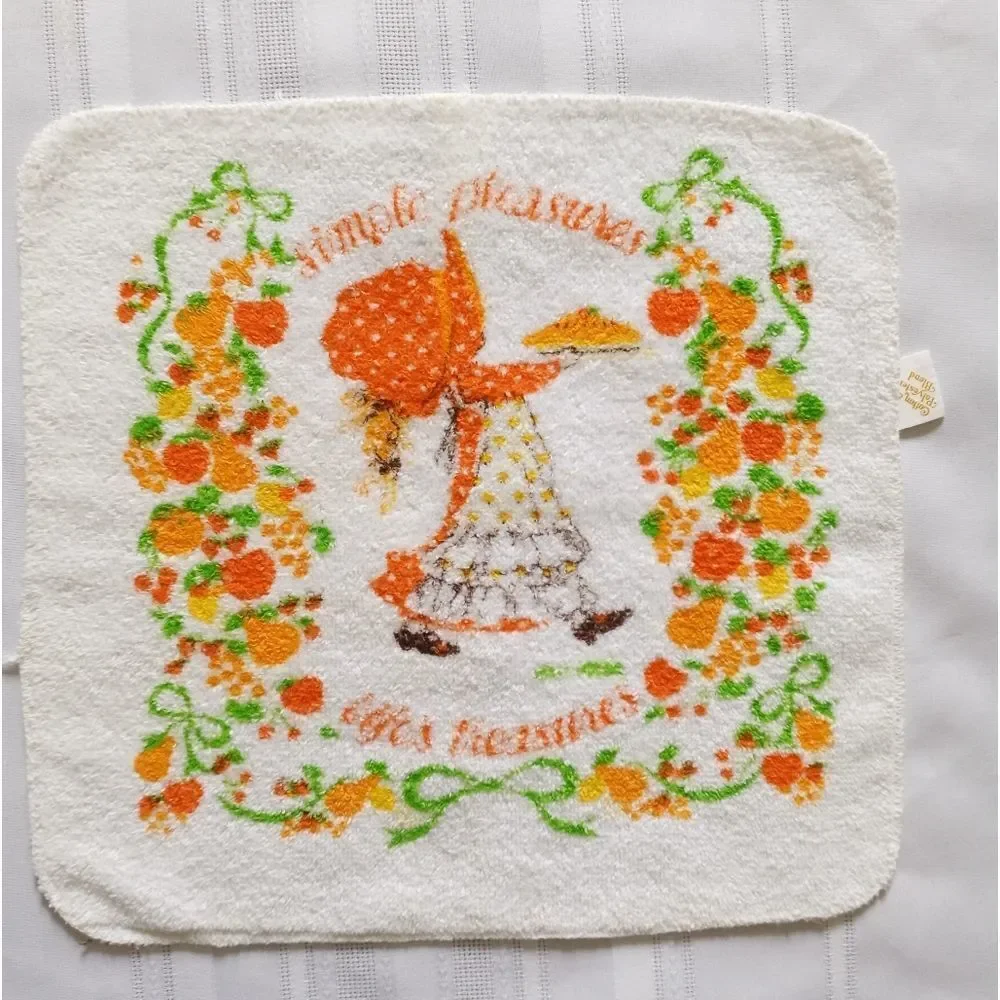 Holly Hobbie style washcloth
